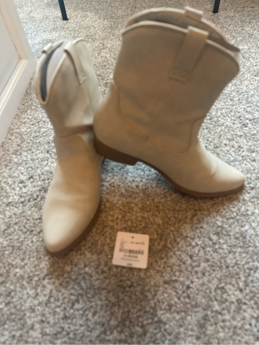 Arizona Jean Company Cream Western Bootie